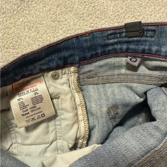 Citizens of Humanity Dylan Drop Rise Cropped Jeans Destroyed Distressed Straight - Picture 10 of 12